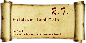 Reichman Terézia névjegykártya